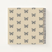 Motif Papillon bleu Denim Ajouter un Carnet texte (Dos)
