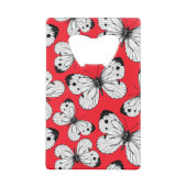 Motif papillon de chou sur rouge (Dos)