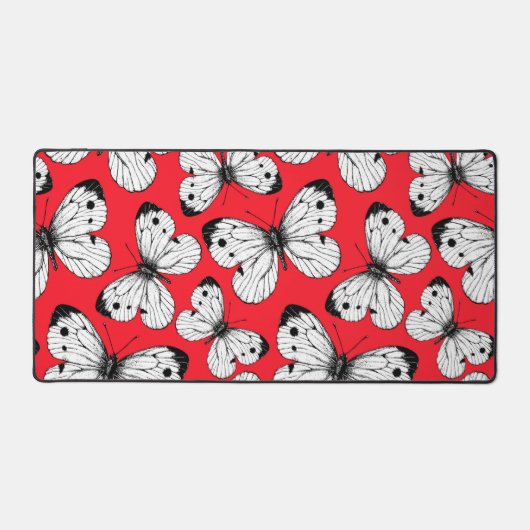 Motif papillon de chou sur rouge (Recto)