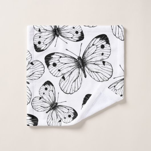 Motif papillon de choux (Gant de toilette)