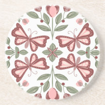 Motif papillon Dessous de verre à main