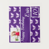 Motif papillon fête d'anniversaire Tapisserie pers (Devant)