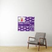 Motif papillon fête d'anniversaire Tapisserie pers (En situation (horizontale))