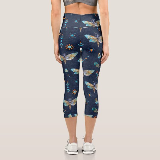 Motif papillon Moth Capri Leggings (Verso)