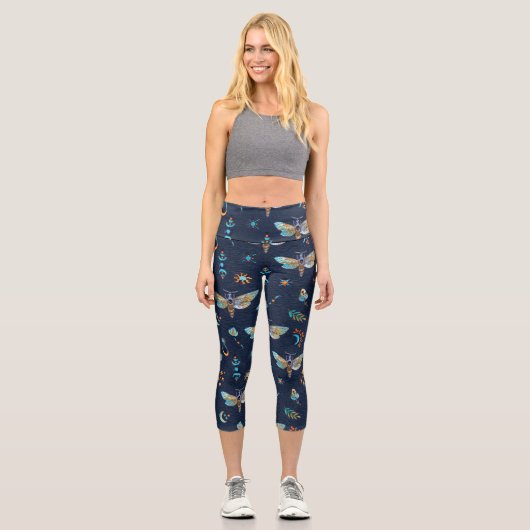 Motif papillon Moth Capri Leggings (Recto)
