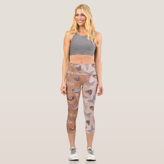 Motif papillon Moth Capri Leggings (Recto)