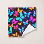 Motif Papillon Néon (Gant de toilette)