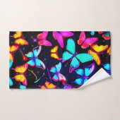 Motif Papillon Néon (Serviette à main)