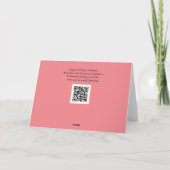 Motif papillon rose sur Motif 3 carte de note d'ar (Dos)