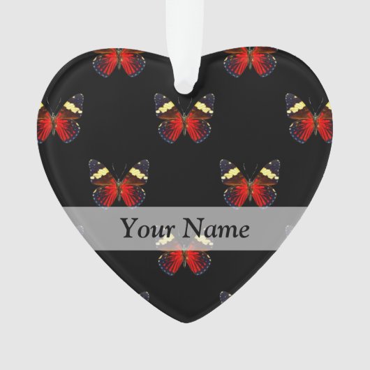 Motif papillon rouge et noir (devant)