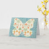 Motif papillon sur carte de note d'art Motif 4 (Fleur jaune)