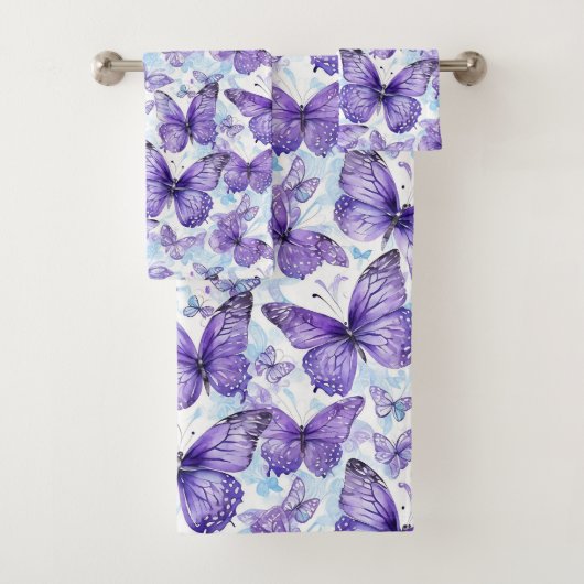 Motif papillon violet lavande (En situation)