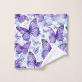 Motif papillon violet lavande (Gant de toilette)
