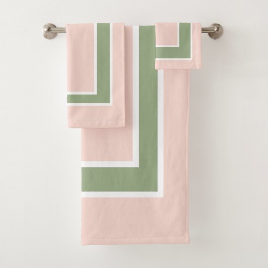 Motif Pastel Blush Pink Sage Green Block (En situation)