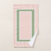 Motif Pastel Blush Pink Sage Green Block (Serviette à main)