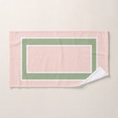 Motif Pastel Blush Pink Sage Green Block (Serviette à main)