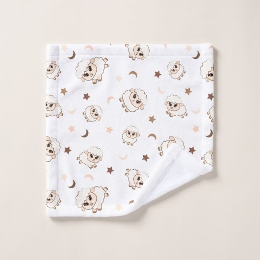 Motif Pastel Sheep (Gant de toilette)