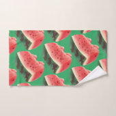Motif Pastèque Juteuse : Dessin de Fruits d'Été (Serviette à main)