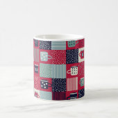 Motif, patchwork avec tasses dessinées à la main, (Centre)