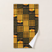 Motif Patchwork Citrouille Halloween (Serviette à main)