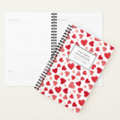 Motif Patchwork Cœurs Rouges Aquarelle (Devant avec enveloppe)