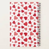 Motif Patchwork Cœurs Rouges Aquarelle (Dos)