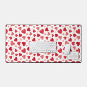 Motif Patchwork Cœurs Rouges Aquarelle (Clavier et souris)