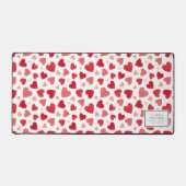 Motif Patchwork Cœurs Rouges Aquarelle (Recto)