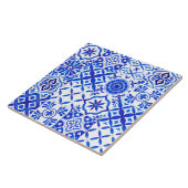 Motif Patchwork de Carreaux d'Azulejo Rouges Décor (Côté)