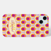 Motif Peacock nom rose jaune coque (Verso (horizontal))