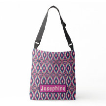 Motif Peacock Purple Sac Crossbody Personnalisé