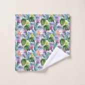 Motif peint à la main de cactus d'aquarelle (Gant de toilette)