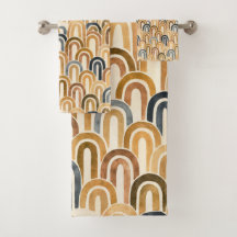 motif peint à l'échelle de poisson d'arch bohémien