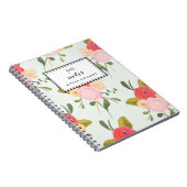 Motif Peonies vintages Carnet personnalisé (Côté Droit)