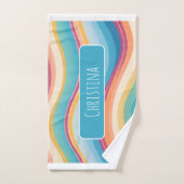 Motif personnalisé couleur vague (Serviette à main)