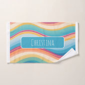 Motif personnalisé couleur vague (Serviette à main)