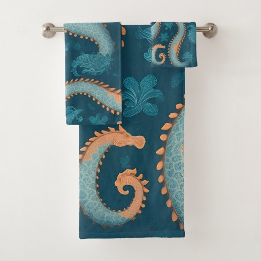 Motif personnalisé de couleur géométrique Seahorse (En situation)
