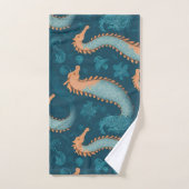 Motif personnalisé de couleur géométrique Seahorse (Serviette à main)