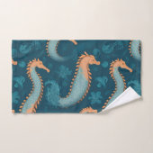 Motif personnalisé de couleur géométrique Seahorse (Serviette à main)