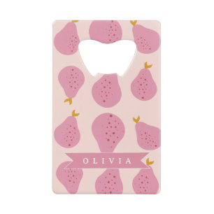 Motif personnalisé de poire rose, fruit mignon pou