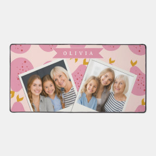 Motif personnalisé de poire rose, joli fruit fémin