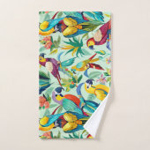 Motif personnalisé Parrots Watercolor (Serviette à main)