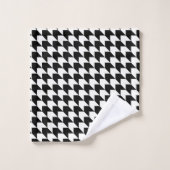 Motif pied-de-poule noir classique (Gant de toilette)