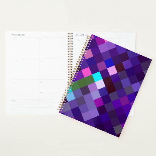 Motif Pixelé - Violet (Devant avec enveloppe)