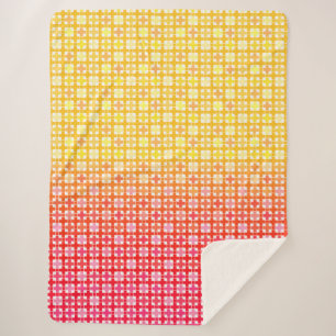 Motif plaid dégradé jaune rouge