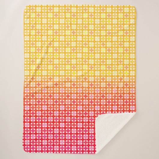 Motif plaid dégradé jaune rouge (Devant)