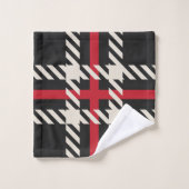 Motif Plaid du Carré Red Black Buffalo (Gant de toilette)