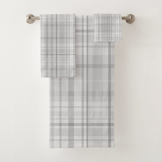 Motif Plaid gris clair Design minimal chic (En situation)