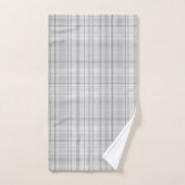 Motif Plaid gris clair Design minimal chic (Serviette à main)