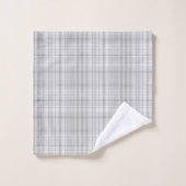 Motif Plaid gris clair Design minimal chic (Gant de toilette)